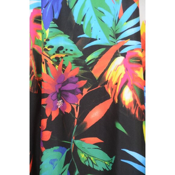 Signature Collection Plus Size 2X Floral Hawaiian Summer Tank Maxi Dress Colorfu - Picture 2 of 10